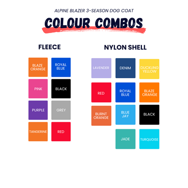 Custom Combo: Alpine Blazer 3-Season Dog Coat